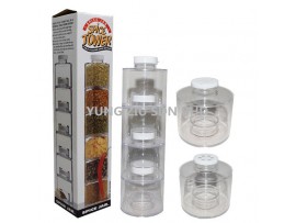 6 SELF-STACKING SPICE BOTTLES(SPICE TOWER)